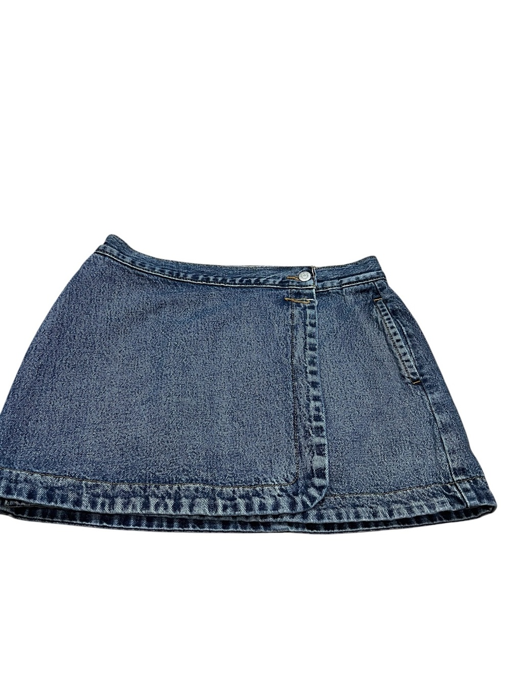 Levi's Indigo Denim Wrap-Style Mini Skirt